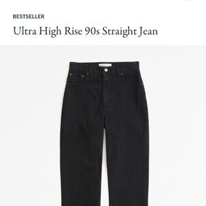 Abercrombie Ultra High Rise 90s Straight Jeans